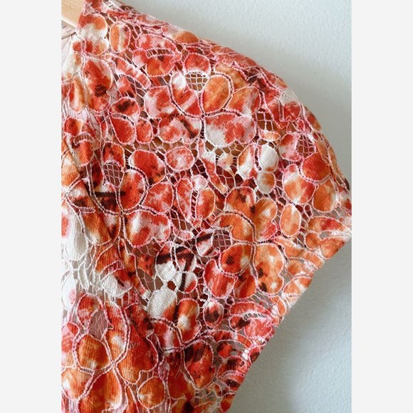 Madewell Watercolor Painted Lace Bloom Dress Size 6 - Picture 5 of 10